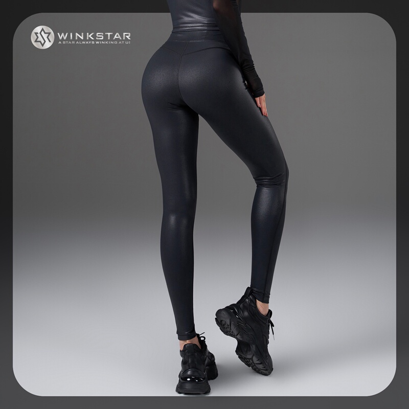 Winkstar One-Piece High-Waisted Sports Tights Glossy Style for Fitness, Yoga, Dance, and Running Winkstar One-Piece High-Waisted Sports Tights Glossy Style for Fitness, Yoga, Dance, and Running