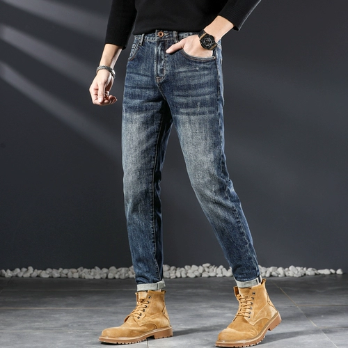 Демисезонные джинсы, штаны, коллекция 2023, в американском стиле, свободный прямой крой