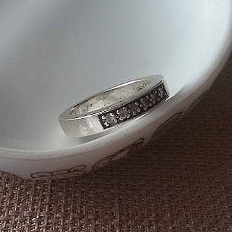 Western antique jewelry retro old jewelry 925 sterling silver imitation diamond gemstone ring No. 12 4 67g