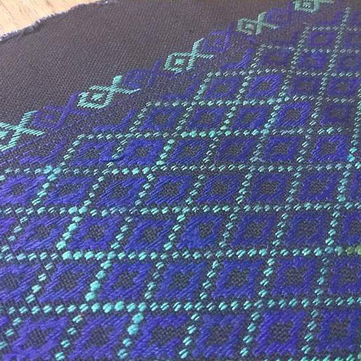 Hand Embroidered Slim Embroidered old embroidered old embroidered pieces Old embroidered strips Number of yarn embroidered blue