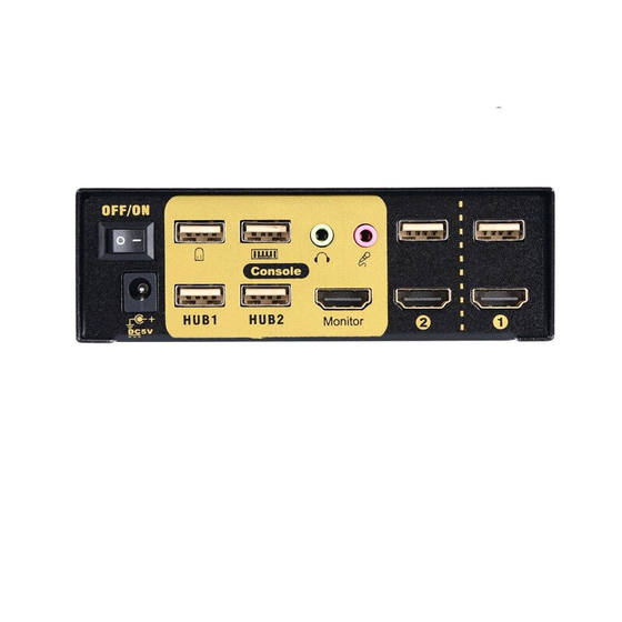 Yibeiyou HDMI-DVI-VGA 스위치 KVM 2인 및 1아웃 버튼 수동 원격 제어 키보드 자동 원격