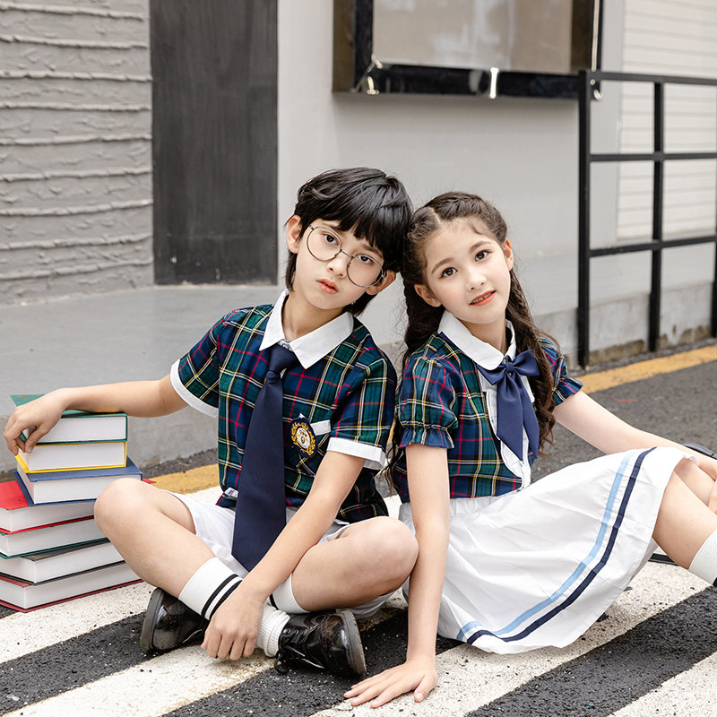 Children's Uniform Summer New British College Wind Class Sixty-one Performance Primary School Graduation Class Kindergarten Clothing
