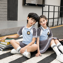 Primary school students Summer new school uniforms Childrens Games Performance suit Graduation photos Yinglun Wind class Two sets