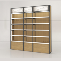 Boutique convenience store Supermarket maternal and child store steel and wood shelves Leisure retail display commodity store shelves Container spot