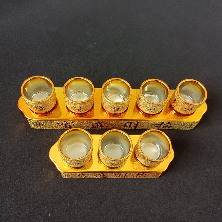 Golden sand for water glasses WATER CUP DEDICATED TO SUPPLIES HOLY WATER GLASS WINE GLASS CHAGIN FOR CUP BUDDHA WITH GOLDEN SAND CUP