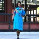 Áo khoác cotton mùa đông 2018 nữ phong cách dân tộc nguyên bản Yang Liping retro khâu cổ chữ V bằng vải cotton tua rua khóa vải hoa vải cotton áo phao cho người béo