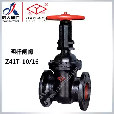 Yuanda valve Liaoyuan Z41T W-16 copper core 50 cast iron 80 water pipe DN100 open rod wedge flange gate valve