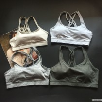 European and American single No steel ring sports bra female size yoga underwear breathable sweat-absorbing vest training fitness bra