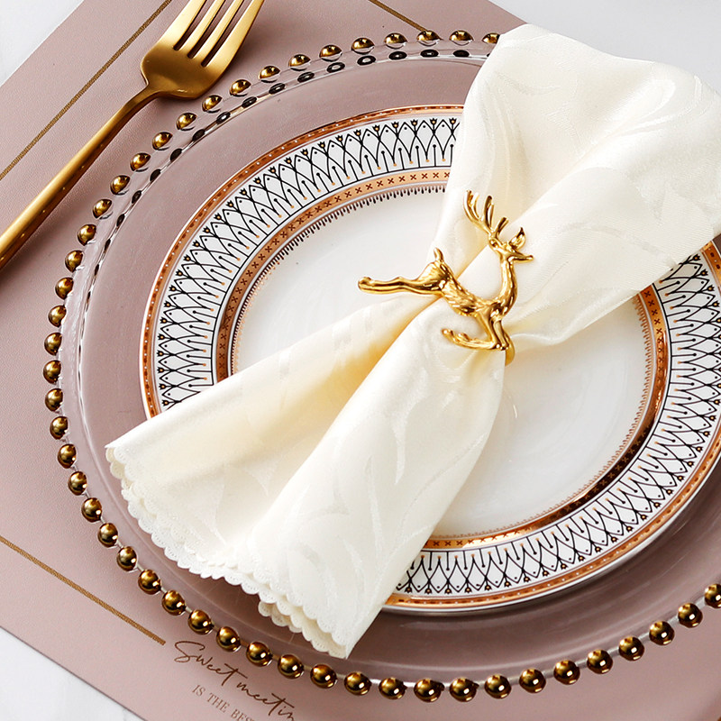 Dinner plate, ceramic tableware, set, light luxury style, high-quality style, full set