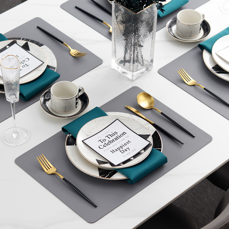 Light Luxury Western-Style Dinner Plate Set, Model Room Tableware, Dining Table Decorations, Ceramic Knife and Fork, Plates, High-End Model Room Table Setting