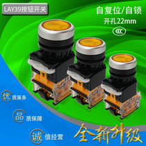 Push button switch self-reset LAY39C-11 self-locking one open one closed Start Stop round jog switch button