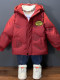 French Boys' Little Yellow Duck down Jacket Winter 2025 New Stylish Red Winter Thickened Coat for Boys