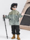 French Children's Outdoor Jacket for Boys, 3-in-1 Detachable Spring and Autumn Style, Fleece-Lined Coat, Children's Clothing for Boys, Baby Spring Outfit