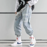 Джинсы в стиле хип-хоп, трендовые штаны для отдыха, европейский стиль, оверсайз