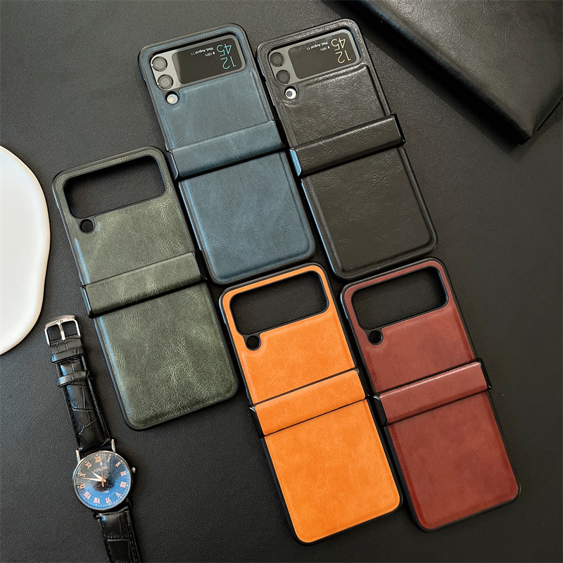 Luxurious Crazy Horse Leather Texture Suitable for Samsung Z Flip 8 Phone Case, Foldable Screen Z Flip 7 Fe Protective Cover, Central Axis Z Flip 6/5 Anti-Drop Case, Personalized Business Z Flip 4/3 Creative Flip Cover Luxurious Crazy Horse Leather Texture Suitable for Samsung Z Flip 8 Phone Case, Foldable Screen Z Flip 7 Fe Protective Cover, Central Axis Z Flip 6/5 Anti-Drop Case, Personalized Business Z Flip 4/3 Creative Flip Cover
