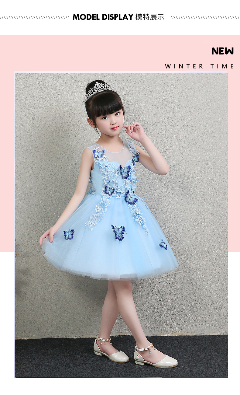 Trẻ em ăn mặc 2018 mới công chúa váy cô gái hoa cô gái tổ chức sinh nhật fluffy đàn piano trang phục mùa hè quần áo phù rể cho bé trai