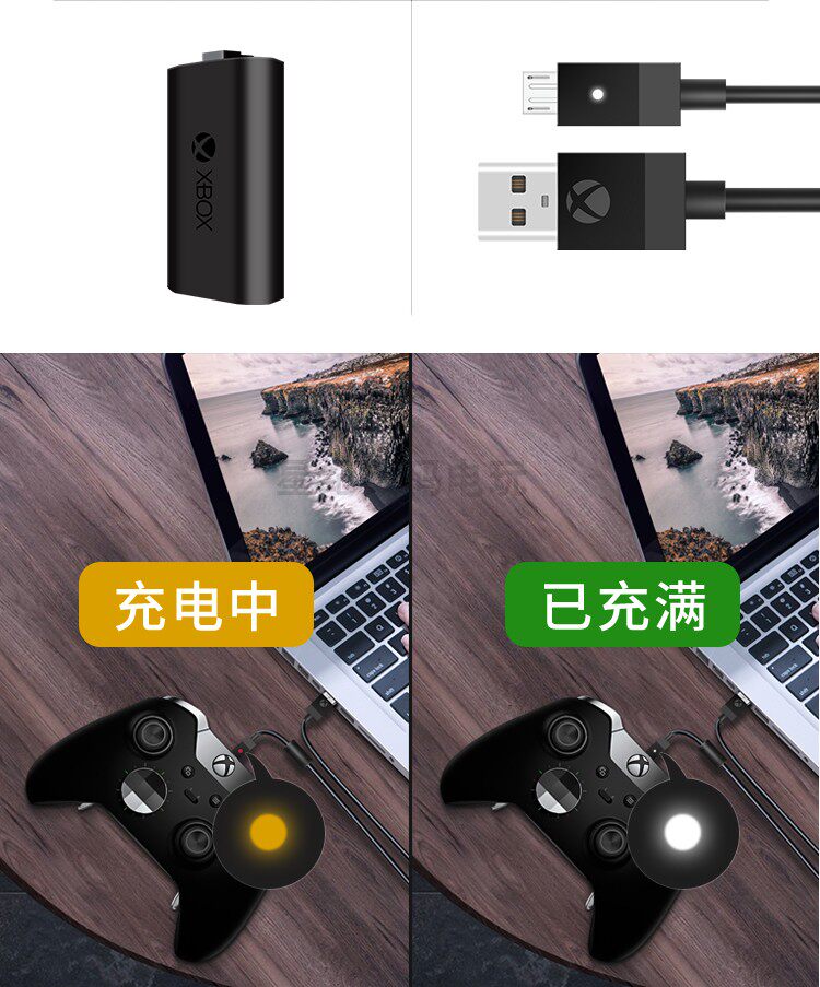 Джойстик для XBOX 原装xbox one s xsx手柄电池2020新款充电套装xboxone series xss Microsoft