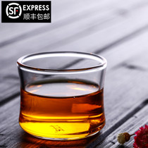 Peking University History glass small teacup Single tea cup Kung Fu Tea cup Master cup Single cup small water cup 6pcs