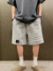 MXD UGLY夏季新款高定条纹运动休闲短裤男松紧腰抽绳潮牌五分裤子