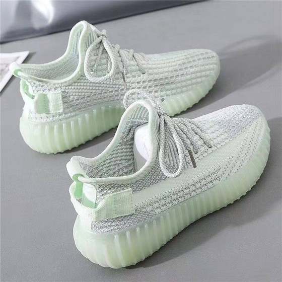 2023 Spring New 350 Coconut Shoes Female Internet Celebrity Feizhi Sports Leisure Running Breathable Student Net Shoes Ins Trend