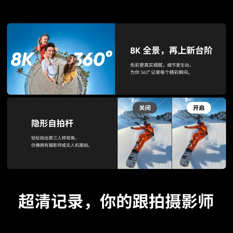 [Новый продукт] Shadowstone Insta360 X5 Панорамная экшн-камера 8K HD Антидрожание Водонепроницаемая Ночной вид