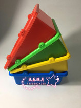 Kindergarten children plastic color with handle storage box toys flat bottom box cleaning supplies corner toy storage frame
