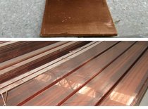 T2 red copper row ground copper bar flat red copper strip conductive busbar red copper bar square red copper 12 15mm