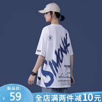 white 2021 new short-sleeved t-shirt womens fashion brand loose large size thin section womens summer dress couple dress top summer