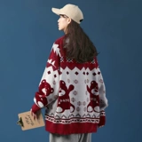 Красный брендовый дизайнерский свитер, ретро трикотажная куртка для влюбленных, 2021 года, с медвежатами, тренд сезона