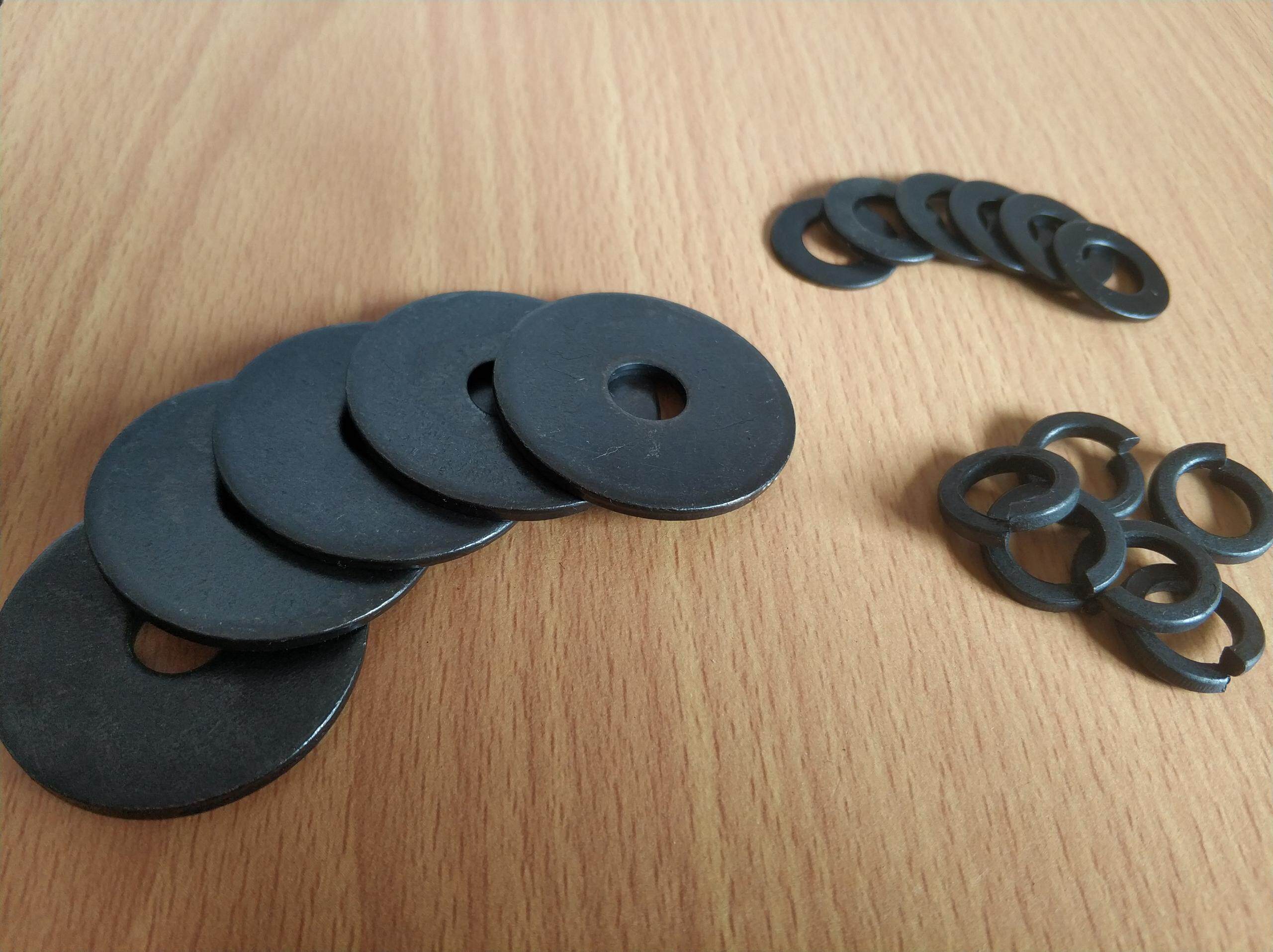 BK matt black 304 stainless steel DIN125A flat gasket DIN9021 enlarge spacer GB93 spring gasket M3M12