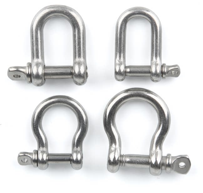 304 stainless steel D-shaped shackle, bow-shaped shackle, egg-shaped shackle, u-ring lifting tool, connection lifting ear