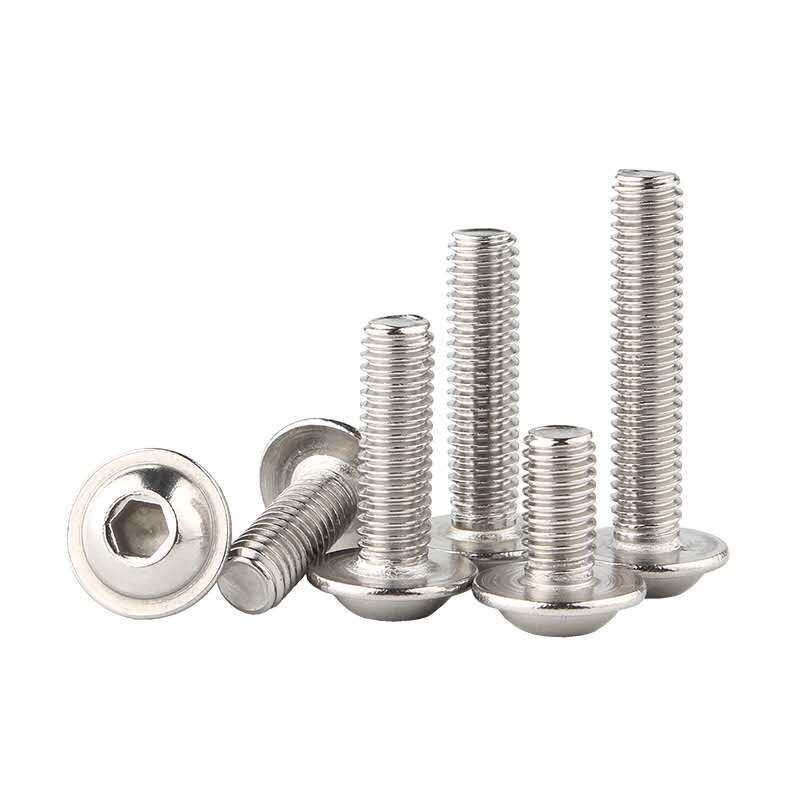 Black 7380 2 with cushion inner hexagonal screw round head stainless steel round custom machine silk Guangdong national standard making screws