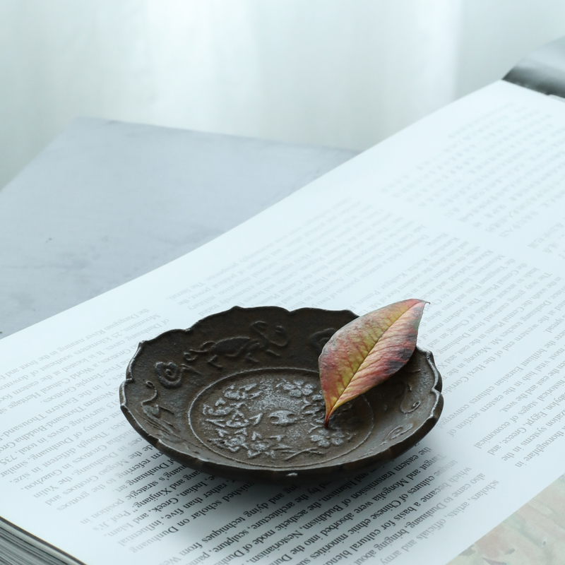 Southern Japanese iron master Suzuki Morihisa Japanese tea set ornament tea saucer tea saucer saucer chandel tea mat tea cup holder