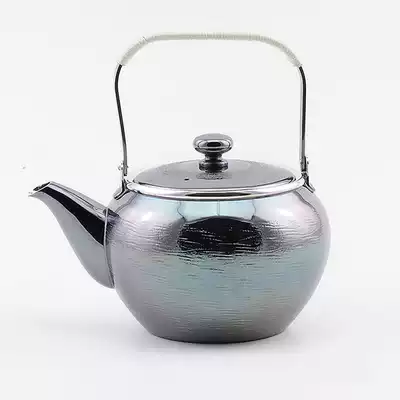 Japanese handmade Japanese teapot fumigation silver beam Teapot Boiling kettle Stainless steel Brass silver-plated pot Tea set accessories