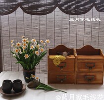Blue moon wool flower hand hook wool daffodil flower simulation fake flower decorative flower pot scene Finished flower