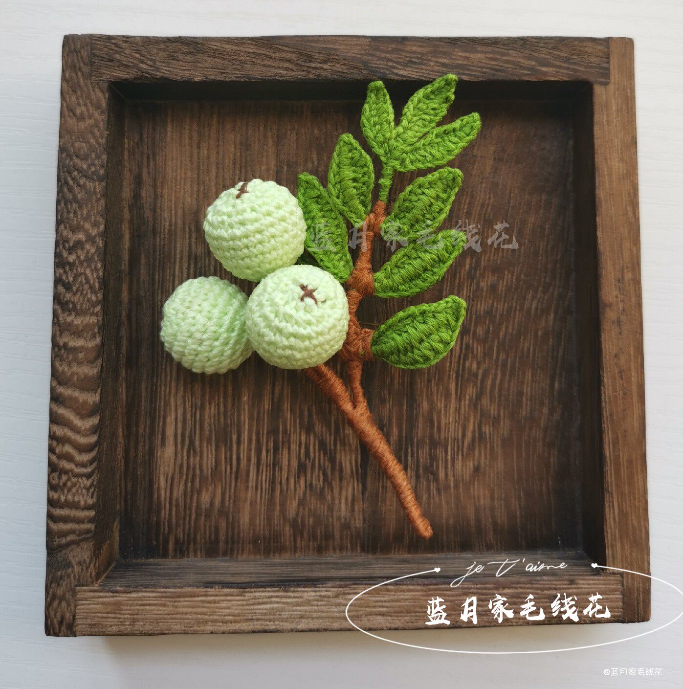 Blue moon Home Mao Line Flower's small fruit brooch material bag (which can be made 5 branches) does not include crochet new hands discreet