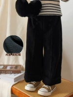 Вельветовые бархатные флисовые штаны, свободный прямой крой