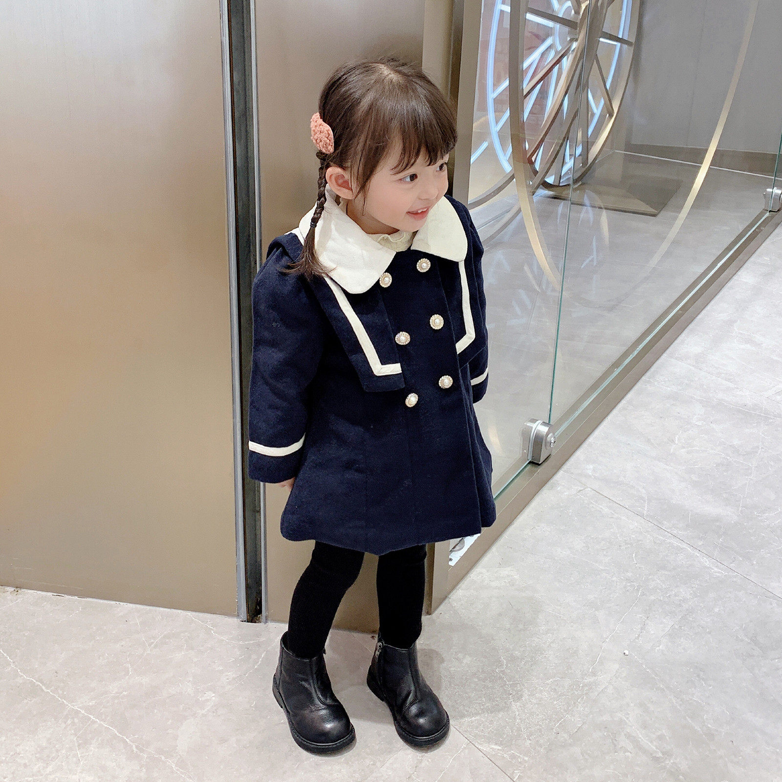 Fall in love with the girl girl's great coat 2020 new winter dress baby foreign pie, children's niko coat