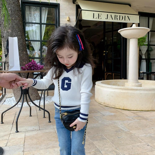 Детский демисезонный приятный телу свитер, осеннее трикотажное термобелье, Гонконг, детская одежда, коллекция 2022