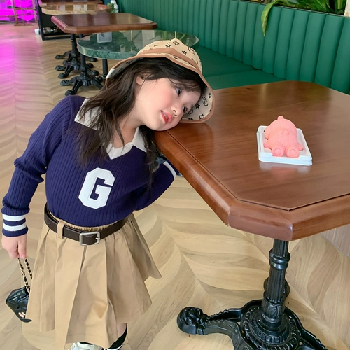 Детский демисезонный приятный телу свитер, осеннее трикотажное термобелье, Гонконг, детская одежда, коллекция 2022