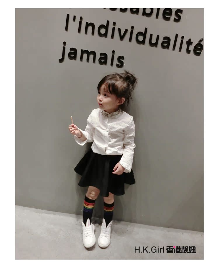 Chemise fille à manche longue en coton - Ref 2088642 Image 16