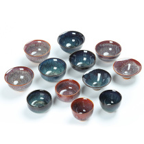 Craftsmans kiln becomes a teacup Ceramic Kung Fu individual cup Master cup Single cup Jianzhan Tea set Tea cup Tea cup Tea cup Hat cup