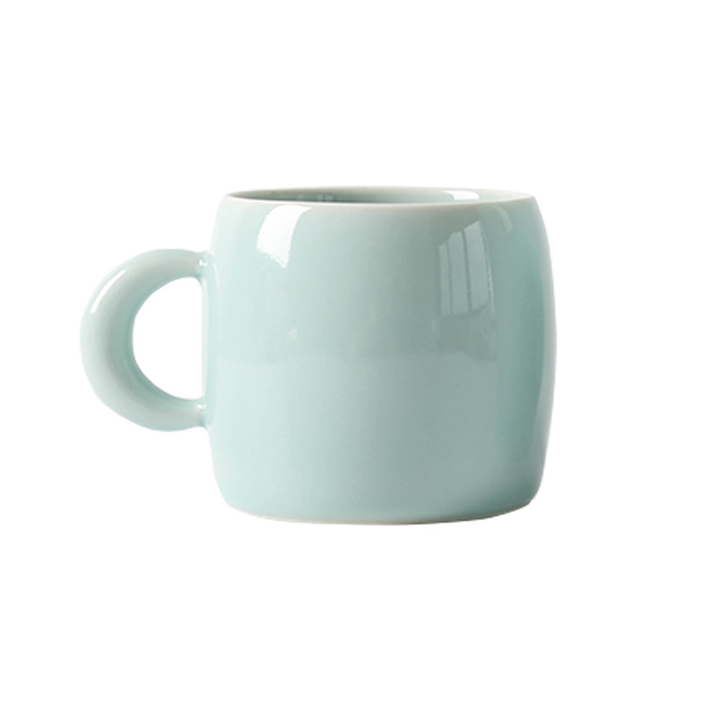 Longquan celadon mugs ceramic drinking a cup of Japanese simple office coffee cup high - capacity of new tea cup