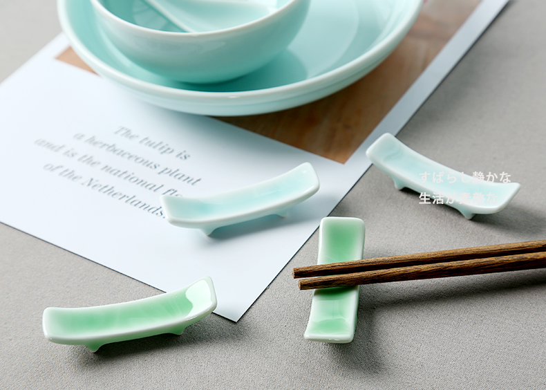 Longquan celadon porcelain tableware accessories accessories hotel chopsticks chopsticks chopsticks frame frame creative household chopsticks chopsticks pillow