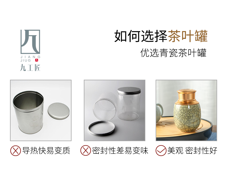 Longquan celadon caddy fixings mini small metal cover seal caddy fixings household receives portable ceramic POTS