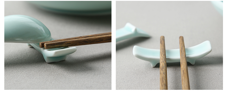 Longquan celadon porcelain tableware accessories accessories hotel chopsticks chopsticks chopsticks frame frame creative household chopsticks chopsticks pillow