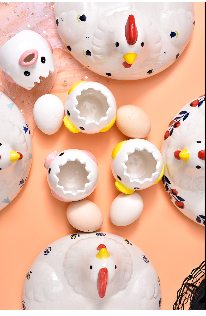 Cartoon chicken egg separator points mixer household ceramics baked egg liquid protein egg yolk an artifact