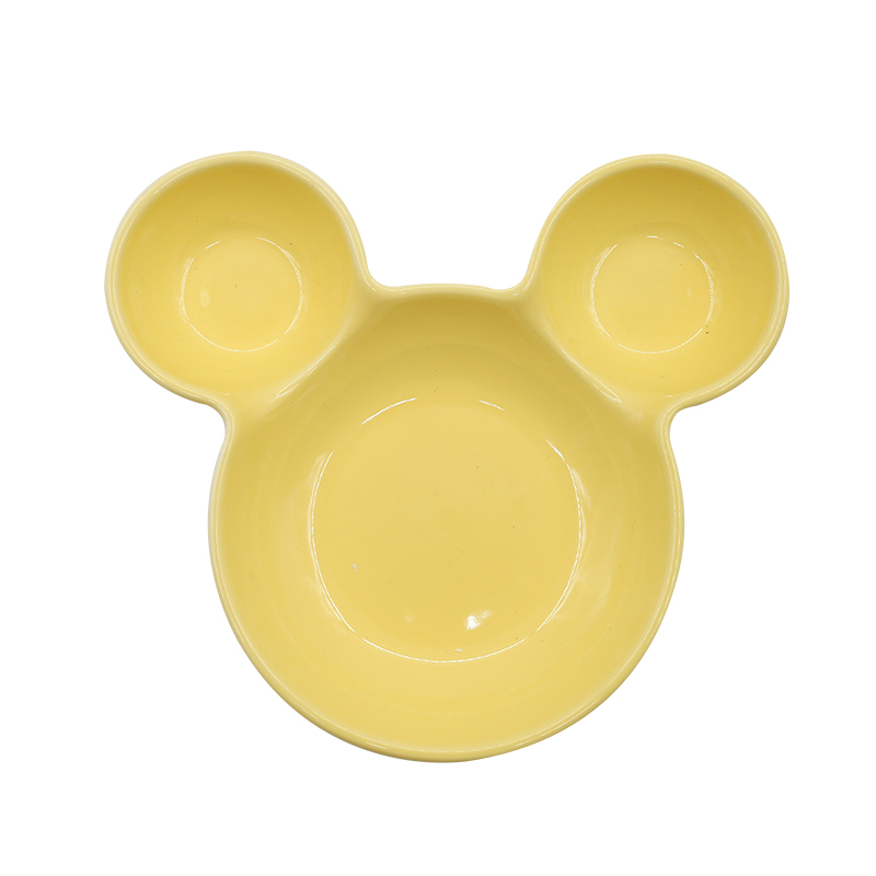 Baby, lovely mickey ceramic plate suit children 's creative bowl plate FanPan cartoon points breakfast tray