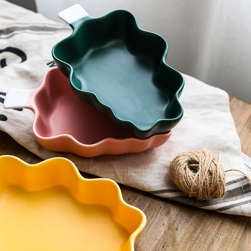 Cartoon jingdezhen ceramic pan baked baked baked bowl bowl, lovely children 's breakfast bowl bowl of fruit snacks