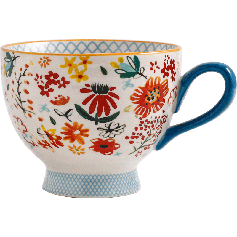 Heavy industry pure hand - made ceramic creative hand - made ceramic large - capacity glass milk breakfast cup a cup of coffee cup office